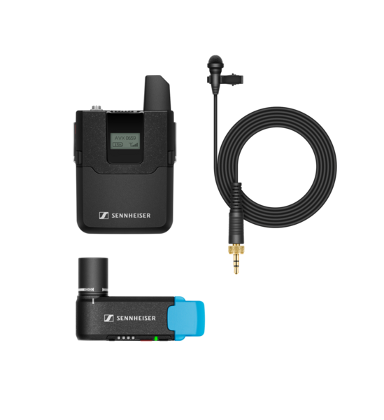 AVX-ME2 SET-4-US WIRELESS LAPEL SYSTEM.  EKP AVX RCVR, SK AVX BODYPACK TRANSMITTER, ME2 MIC, BA 20 BATTERY,